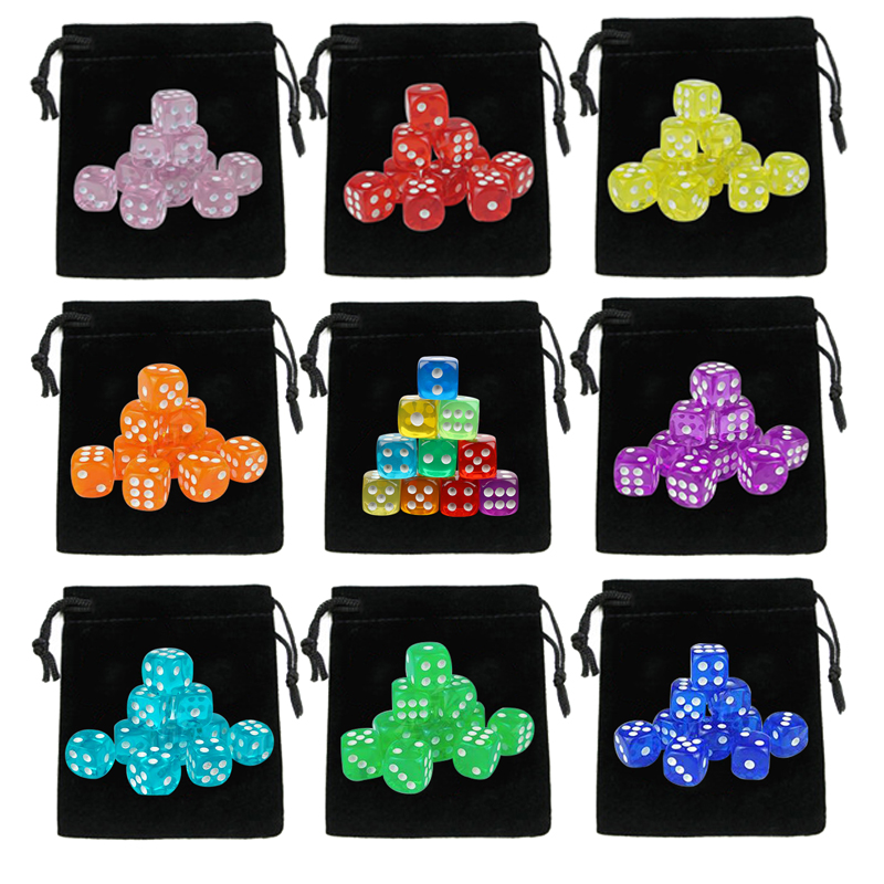 Board Game Loop - 10 Uds dados con bolsa de