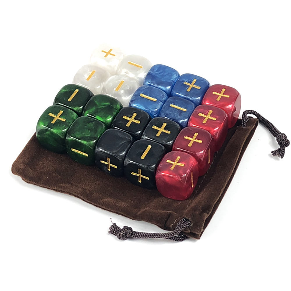 Board Game Arena - Dados Fate con bolsa 20 piezas