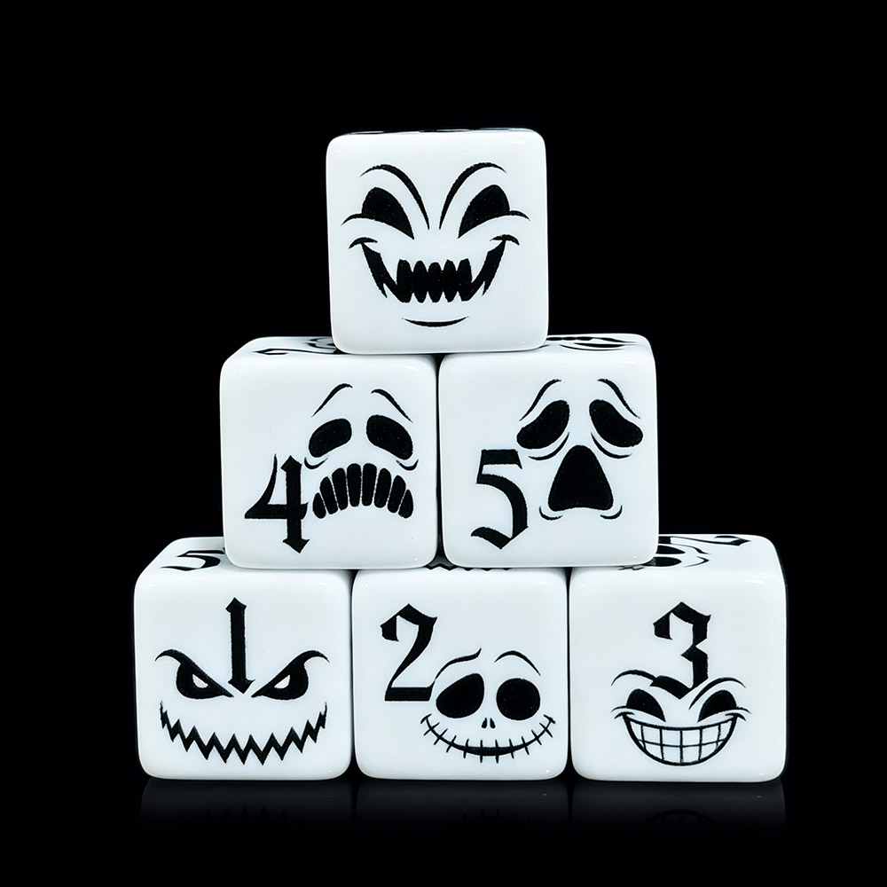 Board Game Horror - 12 dados D6 con diseño de