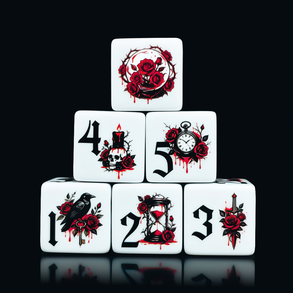 12 dados acrílicos D6 de 16 mm - Board Game Arena reseña y precio