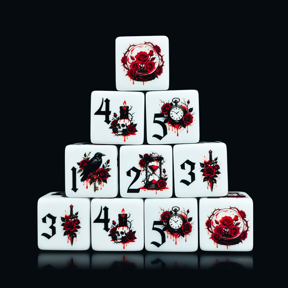 12 dados acrílicos D6 de 16 mm - Board Game Arena reseña y precio