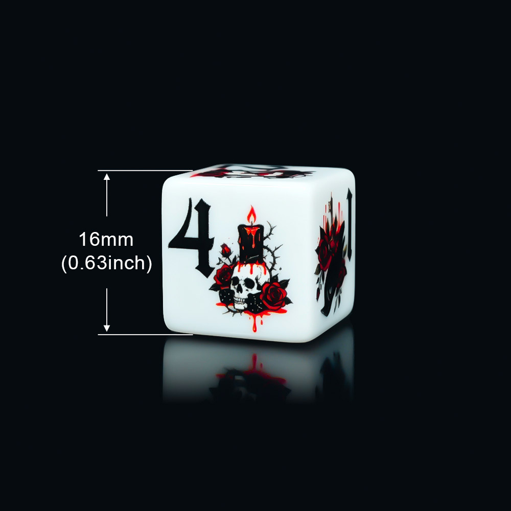 12 dados acrílicos D6 de 16 mm - Board Game Arena reseña y precio