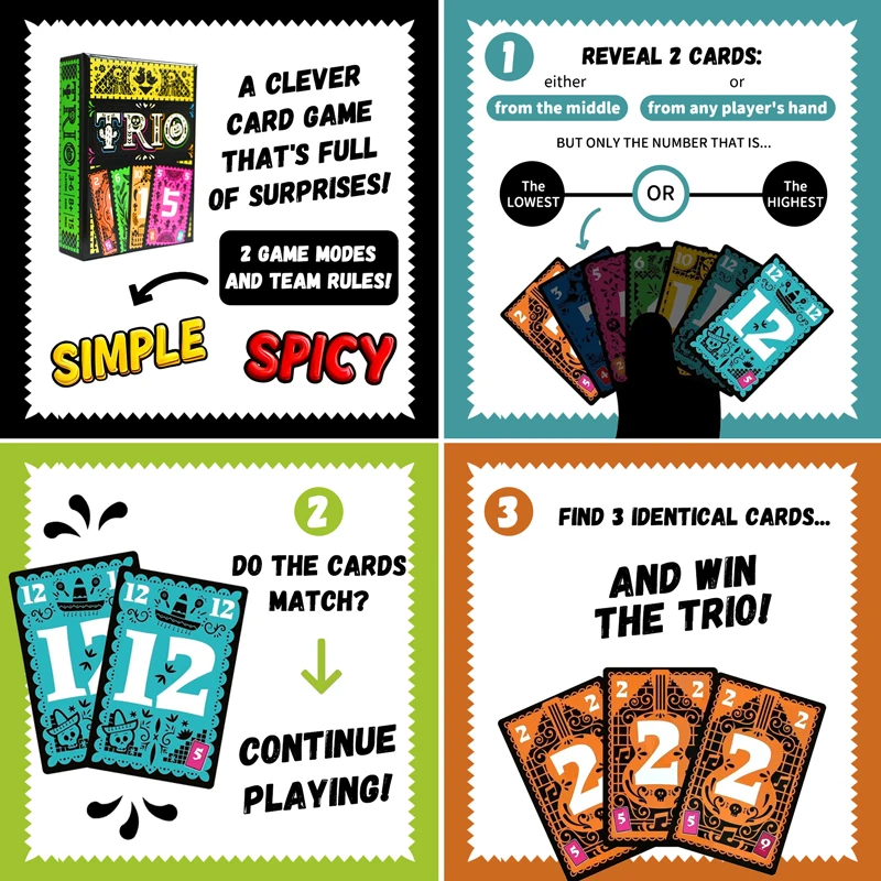 Juego de cartas estrategico TR - Board Game For 3 Players reseña y precio