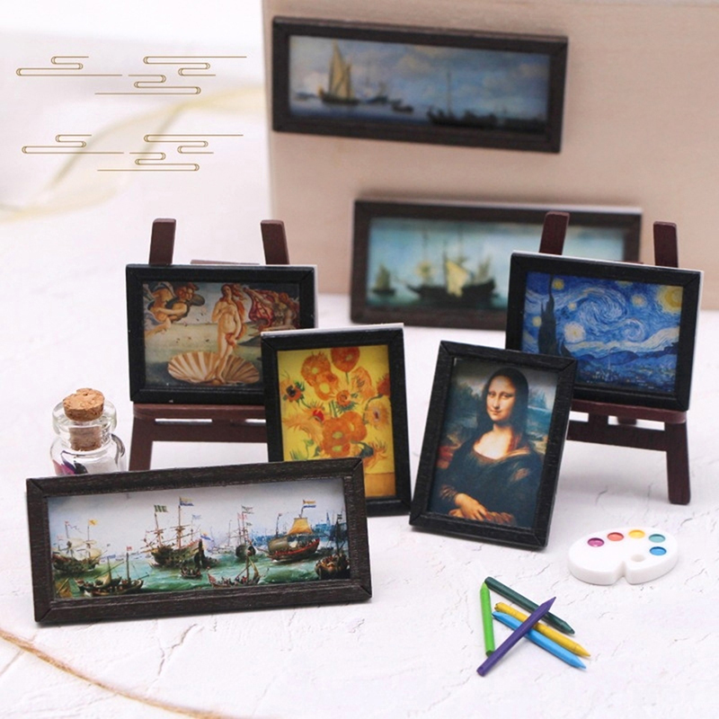 8 unids/set 1:12 casa de muñec - Miniature Painting Set reseña y precio