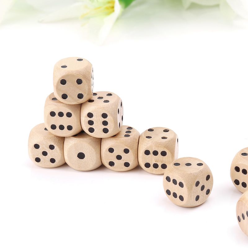 Dados madera 6 caras D6, 10 Ud - Board Game Loop reseña y precio